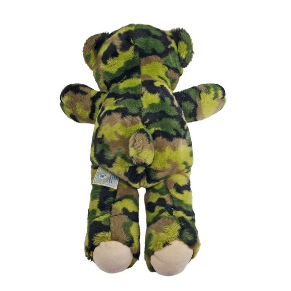 Build A Bear 17" Camo Camouflage Military Bear Plush Army Teddy Green Camo - Picture 4 of 7